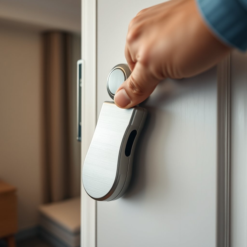 portable door lock hotel security - Illustration 2