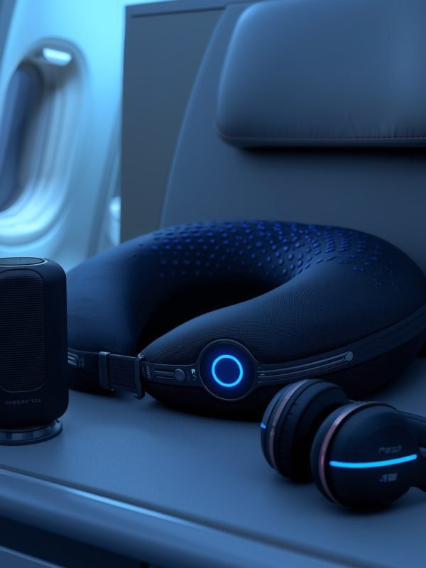 lucid-origin_A_futuristic_ergonomic_travel_neck_pillow_with_built-in_invisible_massage_nodes_-0